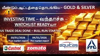 GOLD SILVER ALERT ! INDIA-US TRADE DEAL BULL RUN STARTED | ZOMATO, CASTROL, EQUITAS UPDATE