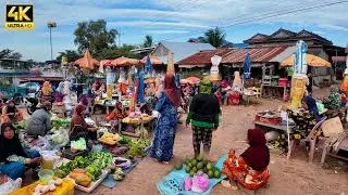 Amazing Rural Market Scenes 🇰🇭  Fresh Fish, Veggies & Local People!