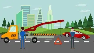 towing services company 2D animated promo video