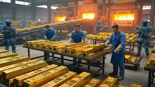 Inside the 24K Gold Factory | From Raw Ore to Pure Gold Bars | Full Process Factory Tour