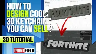 From Design to 3D Print: Fortnite Keychain (or other) | 3D Tutorial #fusion360tutorial #bambulab #3d