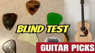 🎸Guitar Pick Blind Test | Casein, Celluloid, Tortex, Tortoise shell guitar picks & acoustic guitars