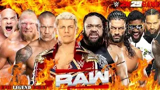WWE Chaos: Roman Reigns, Jacob Fatu & Usos vs Cody Rhodes, Orton, Lesnar & Goldberg