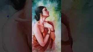 Embrace 💚|| Watercolor figurative portrait || #love #watercolourist #watercolorpainting