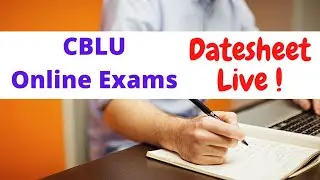 Cblu Online Exams Discussion || Cblu Final Year Exams  #CBLU