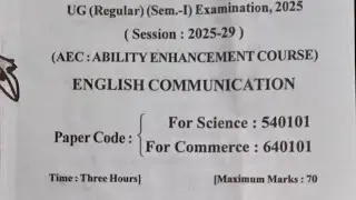 1st Semester Question UG Regular English communication