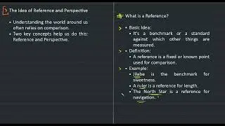 01 F1 C1   Idea of Reference and Perspective