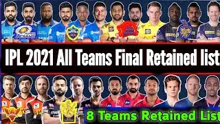 IPL 2021 All teams Final Retained Players List | 8 Teams Retained List IPL 2021 | Confirmed Retained