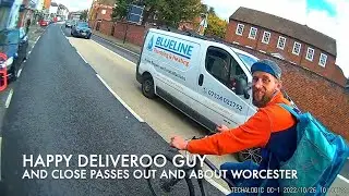 Happy Deliveroo Guy | More Close Passes | Out and About Worcester