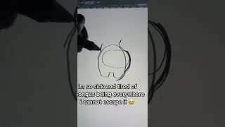 Среди нас есть буквально всё в искусстве 😭 #шорты #аниме #clipstudiopaint #amongus