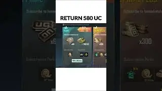 Return 580 UC in Prime Subscription | #bgmishorts
