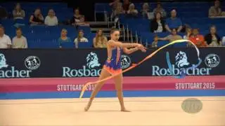 Elizabeth PETROSYAN (ARM) 2015 Rhythmic Worlds Stuttgart - Qualifications Ribbon