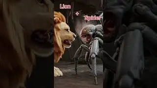 Lion and spider hybrid animal creat #Short #viralvideo