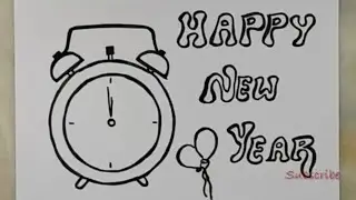drawing of happy new year 2019 | artistica