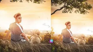 Teddy bear fantasy manipulation photo editing | picsart teddy sunset photo editing #rajaneditz