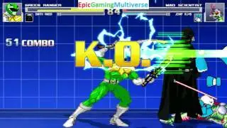 Darth Vader & The Green Ranger VS Mad Scientist & Jenny The Robot In A MUGEN Match / Battle / Fight