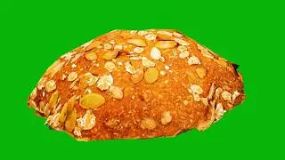 Bread Croissant & Pumpkin Burger 3D Model | Green Screen Round Animation | Food & Drink 4K | Free