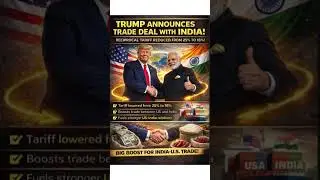 US Lowers Indian Export Duties from 25% to 18%.​#IndiaUSTrade #DonaldTrump #PMModi #Trade #TariffCut