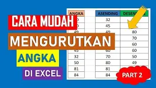 cara mengurutkan data angka di excel dengan mudah | Part 2