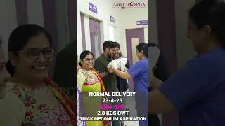#NormalDelivery | Baby Girl | Thick Meconium Aspiration | #amvi #amvihospital #drshaivalini