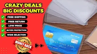 12PCS PVC Waterproof Transparent Card Holder Plastic Card id Holders Case To Protect Credit Cards