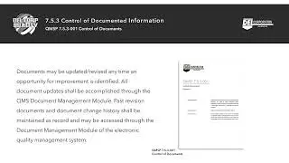 7 5 3 Control of Documented Information  - A DEL Corporation QMS Training Presentation 4K