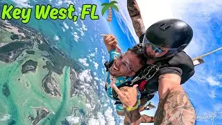 Our FIRST TIME SKYDIVING over the FLORIDA KEYS (10,000 FT) 4k