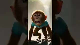 The elephant fell off the bridge, but the monkey saved him.
