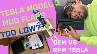 TESLA OEM VS AFTERMARKET MUD FLAPS COMPARISON & PPF INSTALL FOR LOWERED TESLA MODEL 3 STATIC DROP