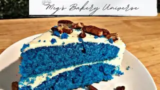 EASY FLUFFY & MOIST BLUE VELVET CHEESECAKE CAKE #SHORTS #short