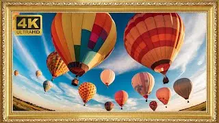 🖼️🎈 Turn Your TV into a 4K Work of Art | Colorful Hot Air Balloons at Sunrise