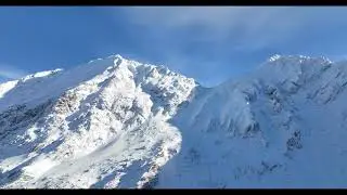 Over the Carpathian Mountains Romania (4k winter landscape) - music by AI
