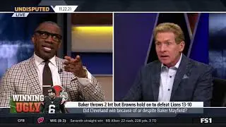 UNDISPUTED   Skip Bayless reacts to Baker throws 2 Int but Browns hold on to defeat Lions 13 10