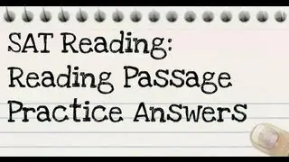29 - SAT Critical Reading: проблемы с отрывками и литературные термины