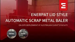 ENERPAT Metal Baler pressing mattress springs in Australia