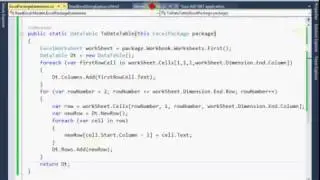 How to read excel file using Epplus in asp net mvc