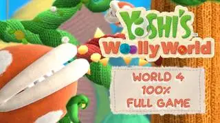 Yoshi&rsquo;s Woolly World 100% &ndash; World 4 | All Flower Stamps (Wonder Wool, Flowers, Stamps and Hearts)