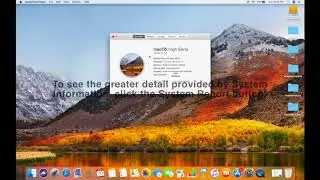 HOW TO CHECK SYSTEM INFORMATION OR SPECS ON YOUR MAC IN HIGH SIERRA