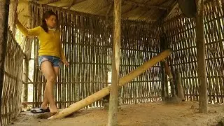 Building a Manual Rice Mill for Survival in the Primitive Wilderness