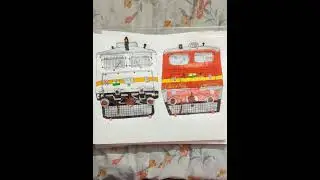 INDIAN TRAIN DRAWING|| WAP-7 WAP-4 LOCOMOTIVE DRAWING||