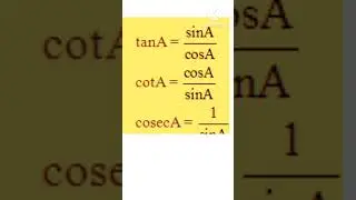 trigonometry math formula / class 10th /cot/tan/cosec/sec/ class 11&12 /competitive class