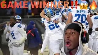 INSANE.... Lions Win on a Game-Winning FG vs Bears | Reaction ‼️😱