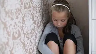 Unhappy Girl In Corner Stock Video