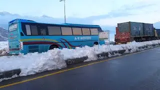 The first snowfall of 2023 || Quetta snowfall || Quetta Buses || Bus Pakistan || Daewoo Bus