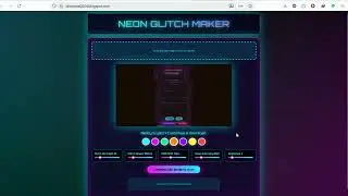Create Neon Glitch Maker Tool with Crazy Effects | HTML CSS JavaScript Tutorial