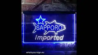 Sapporo Premium Beer   Fish Star LED Neon Sign