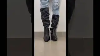 Bota Feminina Franzida Enrugada Moda 2026 Lirom