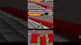 Super Mario Kart &ndash; Bowser Castle 1 Gameplay SNES