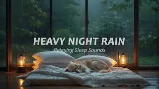 Rain Droplets and Flowing Water on Glass Relax & Sleep