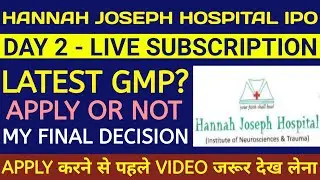 Hannah Joseph Hospital IPO 🔴 Hannah Joseph Hospital IPO Review 🔴 Hannah Joseph Hospital IPO Gmp